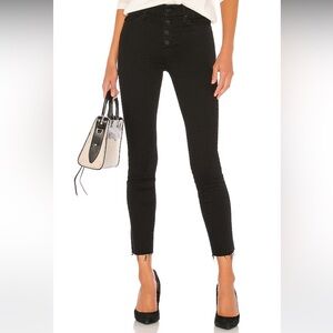 MOTHER The Pixie Ankle Fray, Not Guilty, Black, Size 33